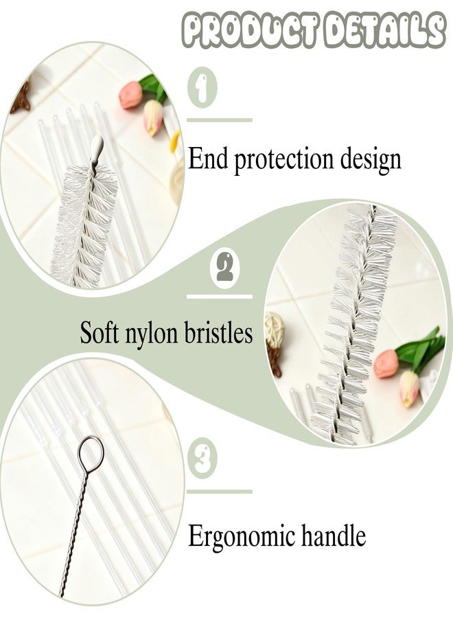 CIDYAUST ClDYAUST Straw Cleaner Brush Extra Long 14 Inch, Straw Brush Extra Long with 304 Stainless Steel and Nylon Bristles Straw Brush for Baby Bottles, Glass/Silicone Straws or Hummingbird Feeders. - Image 3